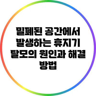 밀폐된 공간에서 발생하는 휴지기 탈모의 원인과 해결 방법