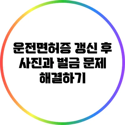 운전면허증 갱신 후 사진과 벌금 문제 해결하기