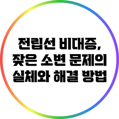 전립선 비대증, 잦은 소변 문제의 실체와 해결 방법