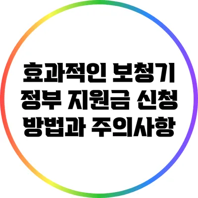 효과적인 보청기 정부 지원금 신청 방법과 주의사항