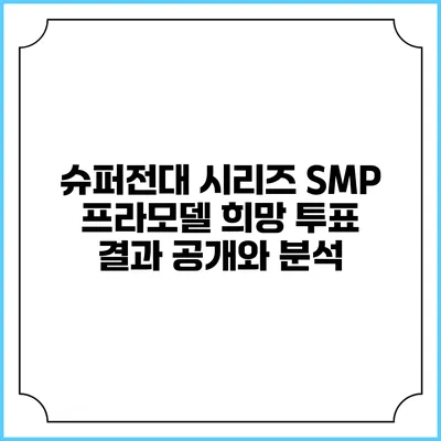 슈퍼전대 시리즈 SMP 프라모델 희망 투표 결과 공개와 분석