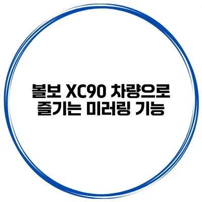 볼보 XC90 차량으로 즐기는 미러링 기능