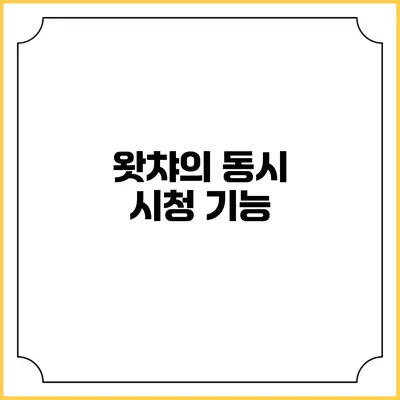 왓챠의 동시 시청 기능
