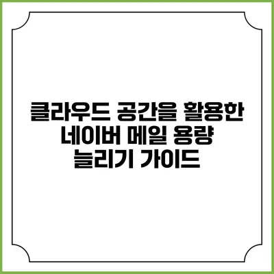 클라우드 공간을 활용한 네이버 메일 용량 늘리기 가이드